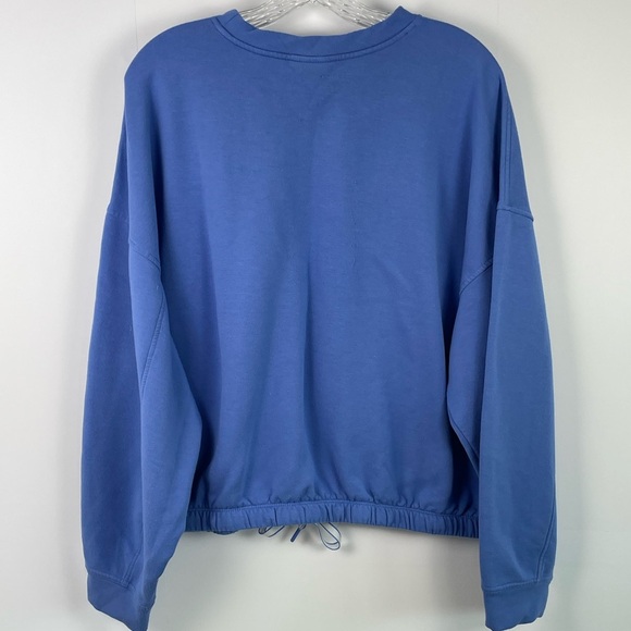 Champion Modal Blue Purple Logo Pullover Sweatshirt Elastic Waist Size XL - Picture 2 of 10